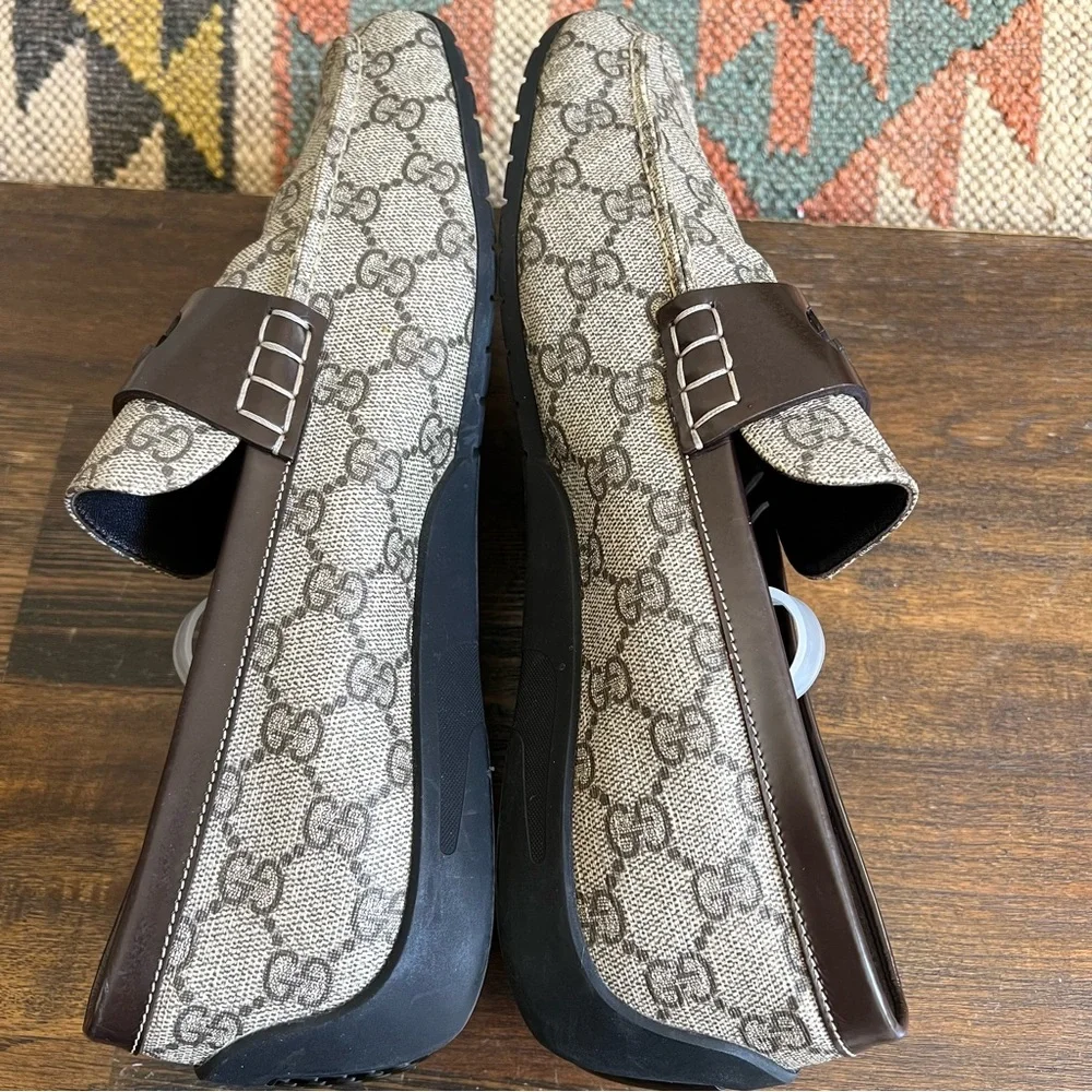 GUCCI Interlocking GG Monogram Coated Canvas Gordon Sport Loafers Mens 7G US7.5 - Picture 12 of 16